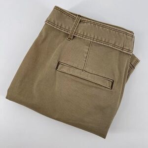 White House Black Market Khaki‎ Button Front Utility Skirt Size 6
